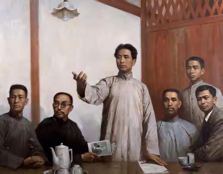 董老与毛主席是风雨同舟的亲密革命战友，二人同为中共一大代表，也是所有一大党代表中