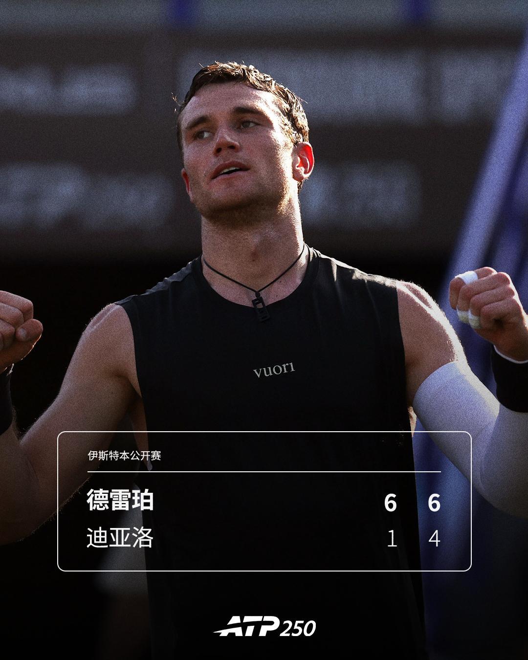 德雷珀晋级四强🔥ATP250 伊斯特本站男单1/4决赛，德雷珀直落两盘，以6-