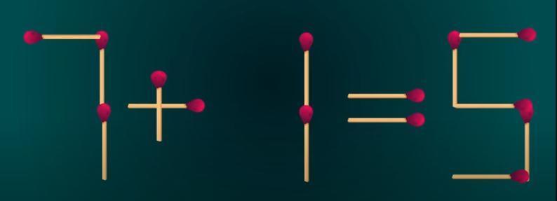 一场别开生面的思维考验开始啦！图中“7 + 1 = 5”这个等式显然不成立。现在