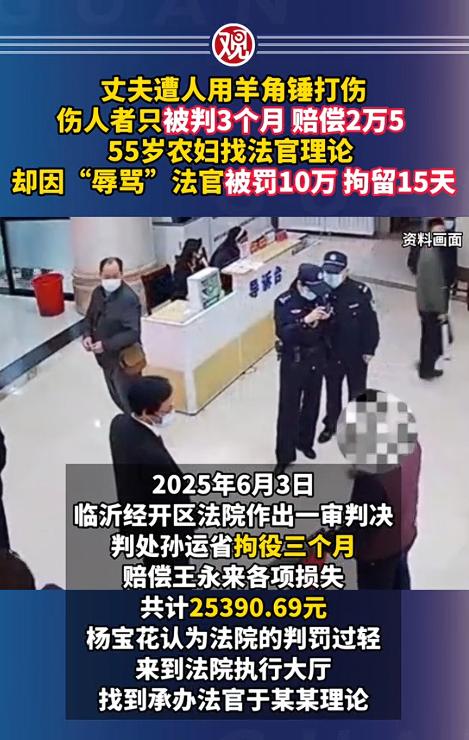 山东临沂，55岁农妇因不满法官判决，怒斥法官判案糊涂，结果法官以农妇“辱骂”自己