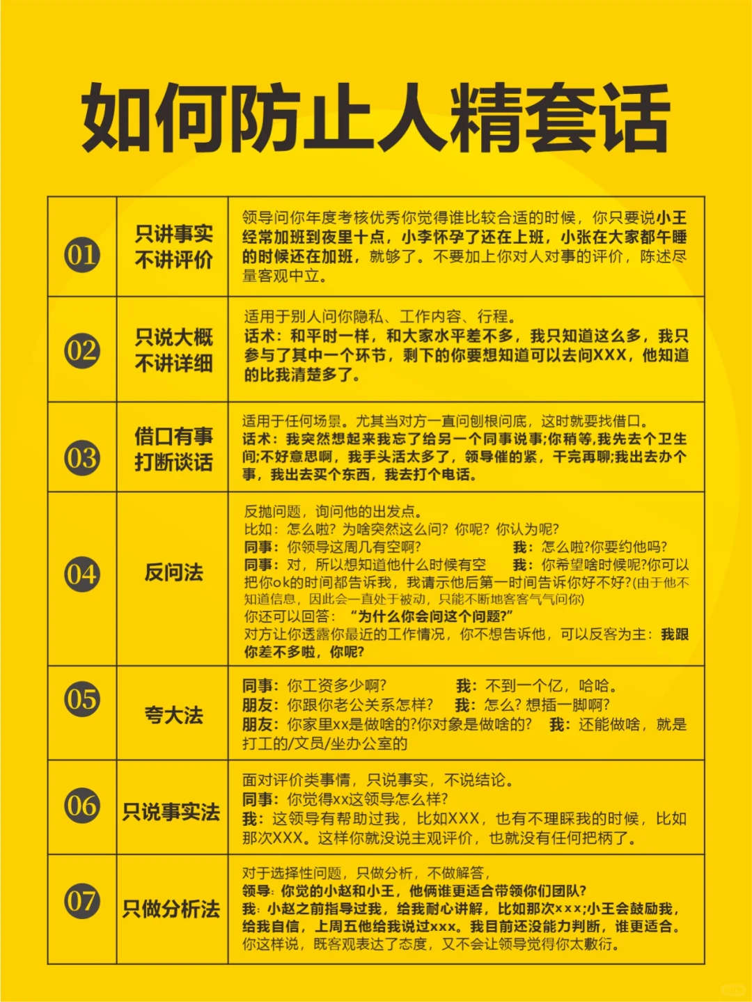 如何防止人精套话呢?