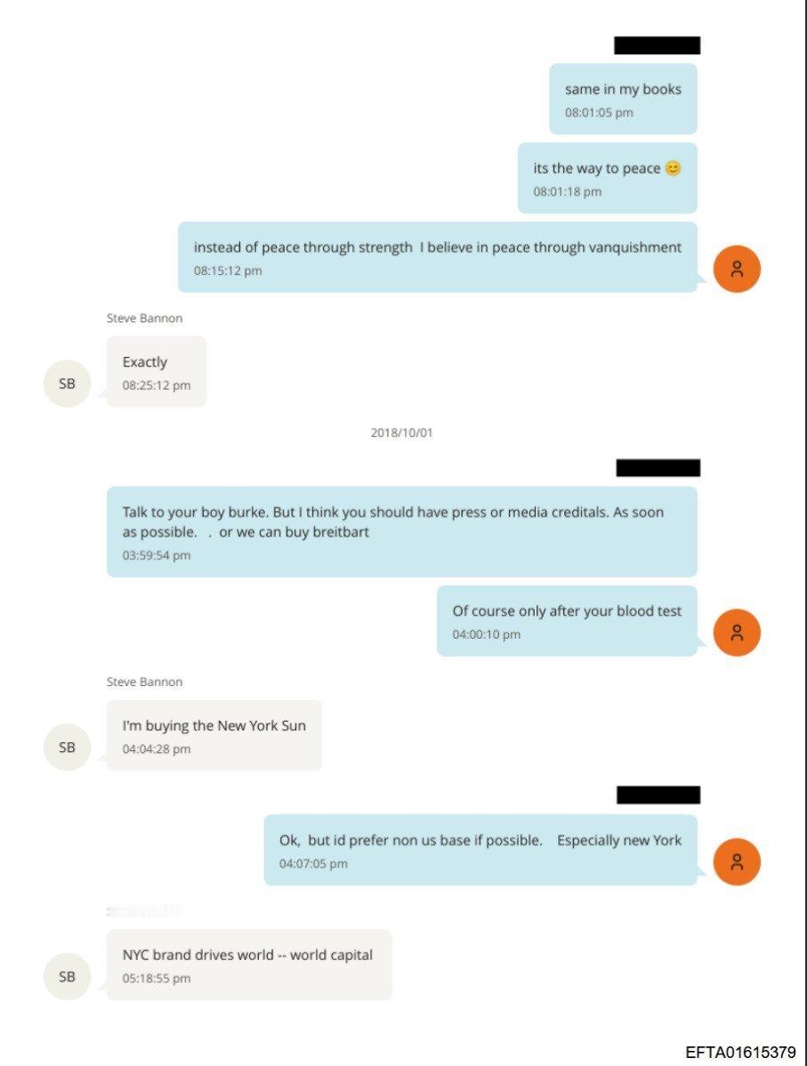 爱泼斯坦与班农达成协议：计划收购美国媒体巨头。 