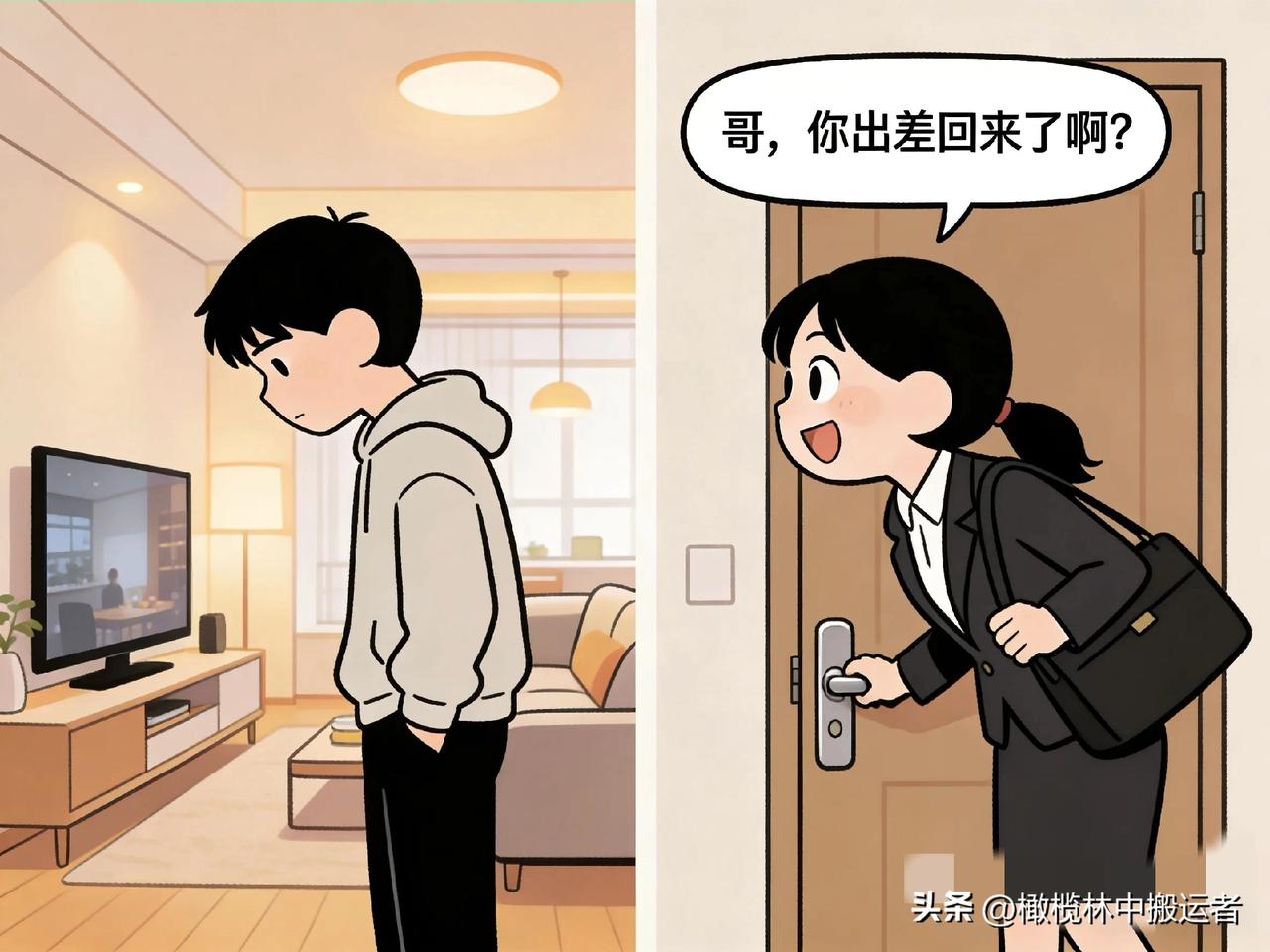 趣味漫画：你侄儿今天上学迟到，你就罚他站一整天？妹妹无辜说：我是班主任，得一视同