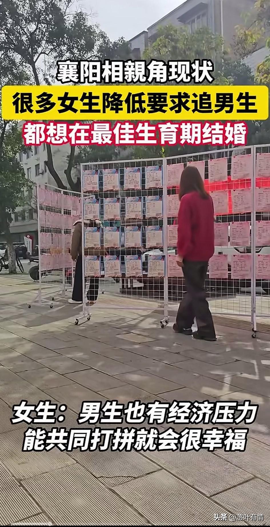 襄阳地区的女生想通了，
以前都想嫁一个有车有房的，
如今她们降低要求，倒追男生，