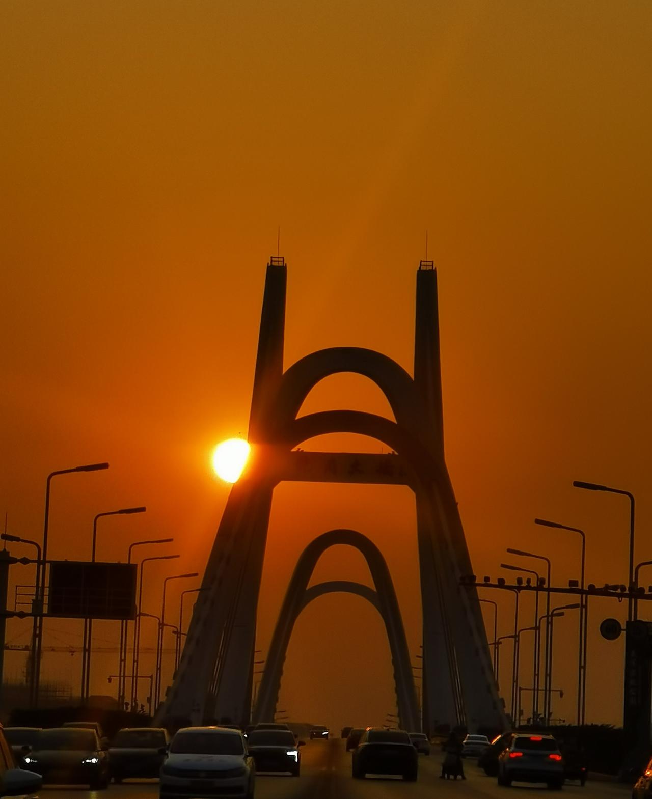 汉江龙岗大桥落日30分