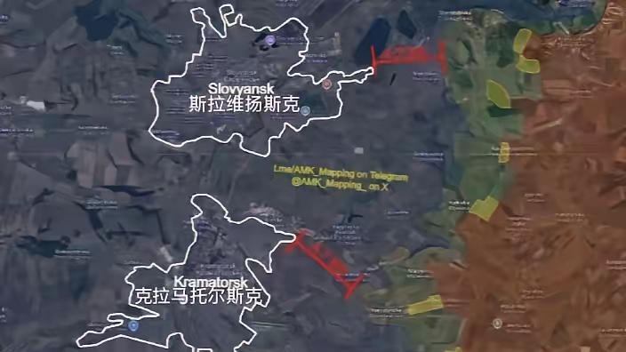 俄军南部集群的主力部队，距离顿巴斯双子城克拉马托尔斯克和斯拉维扬斯克的距离目前都