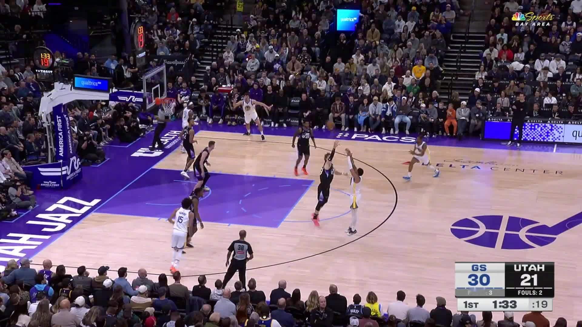 理查德三分入账🔥勇士vs爵士