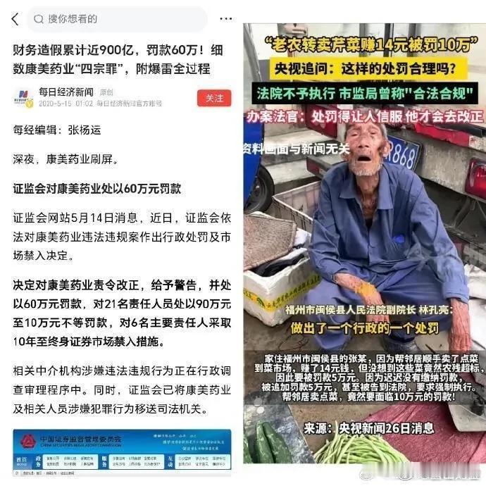 大罪～ 不仅用重典，而且要用重罚～ 央视问：这样子处罚合理吗 ～

康美药业财务