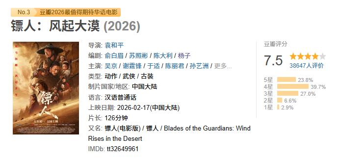 春节档电影观察十七：《镖人》票房为何不及预期？作为电影从业者，我认为，该片各方面