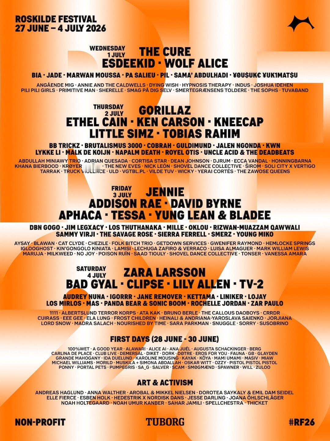 卧槽!!!!JENNIE再官宣2个音乐节💥💥💥📆7月3日：领衔丹麦ROS