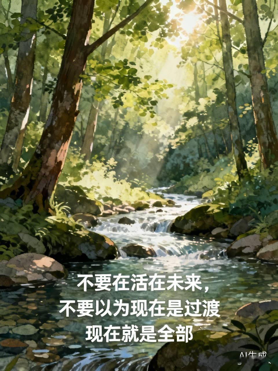 今年有句话非常有哲理，“不要在活在未来，不要以为现在是过渡，现在就是全部”。
 