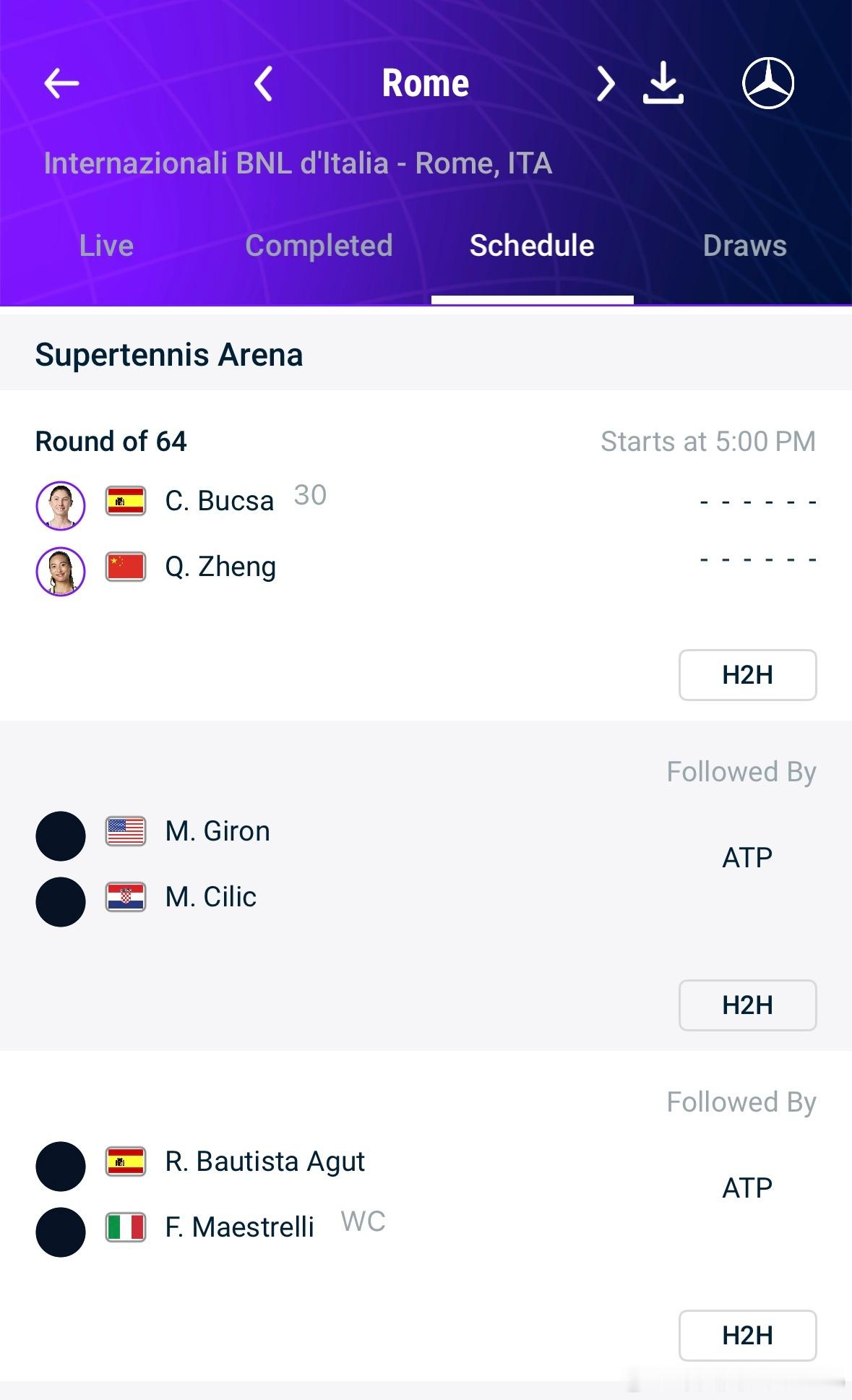 郑钦文！明天将在北京时间17.00出战罗马1000赛第二轮！Supertenni