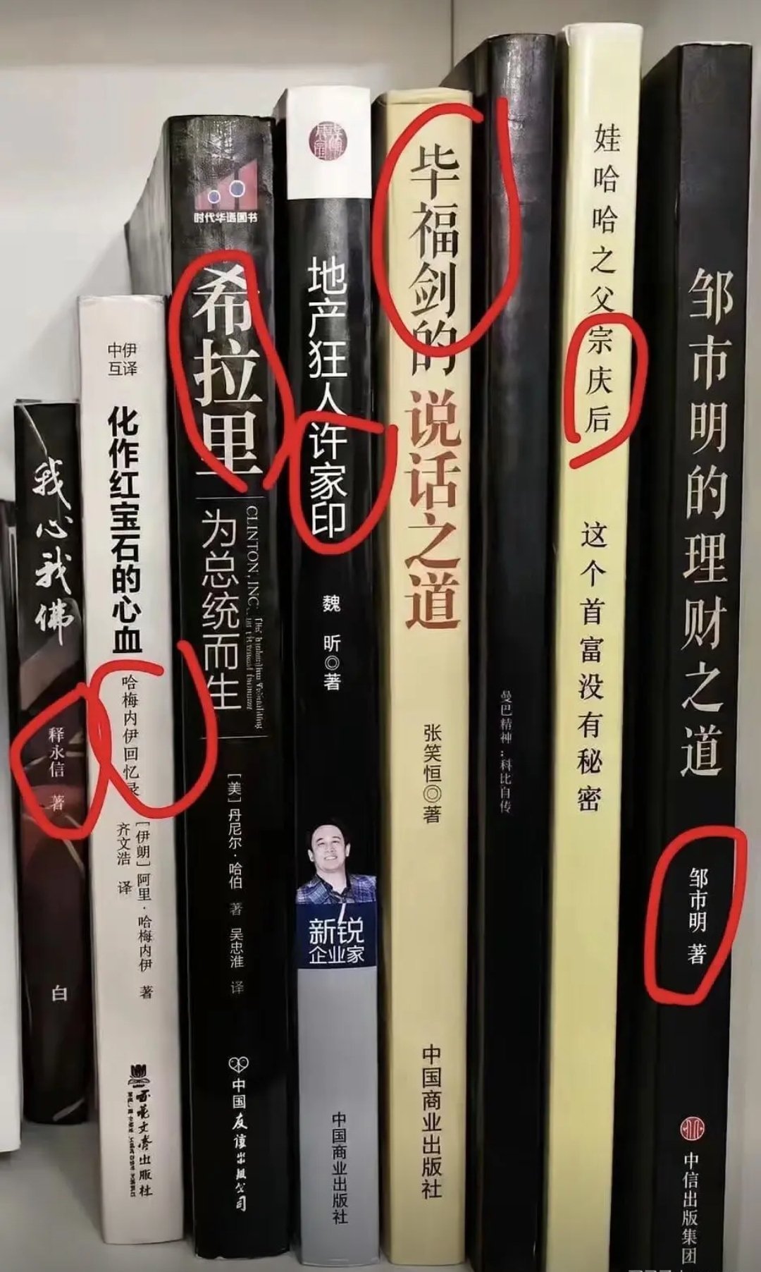 冉莹颖拳馆项目被疑利益输送这些书名都是编的，《邹市明的理财之道》是2013年的采