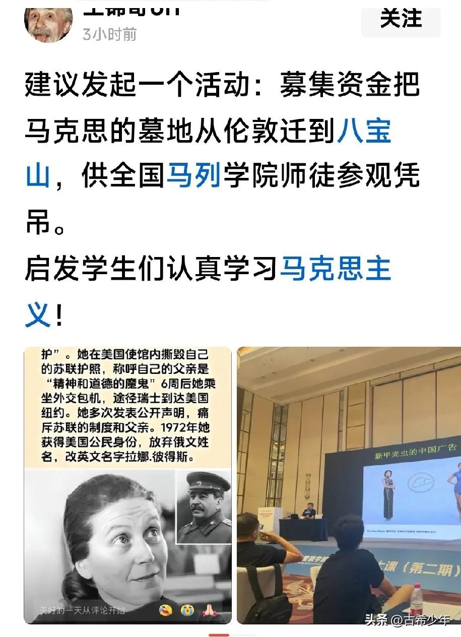 我们的网民思想觉悟很高，政治站位很准，老夫甚慰——

前几天，有人提议把马克思坟