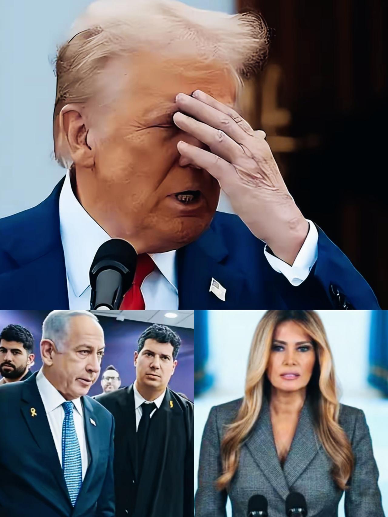 特朗普最近是不是无论家庭还是工作都有点焦头烂额啊？
特朗普用手挡着脸，是不是都不