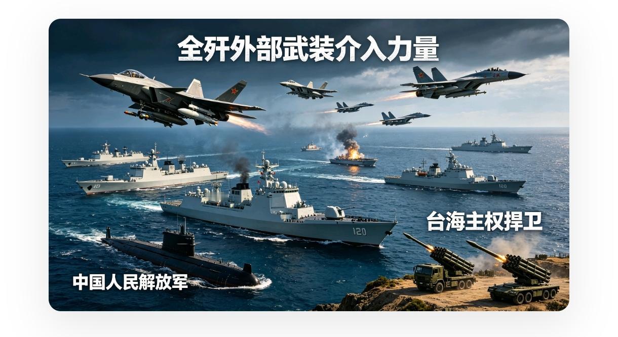 尽管中国统一台湾时，外部武装势力介入的可能性极小，但如真武统台湾，就必须做好全歼