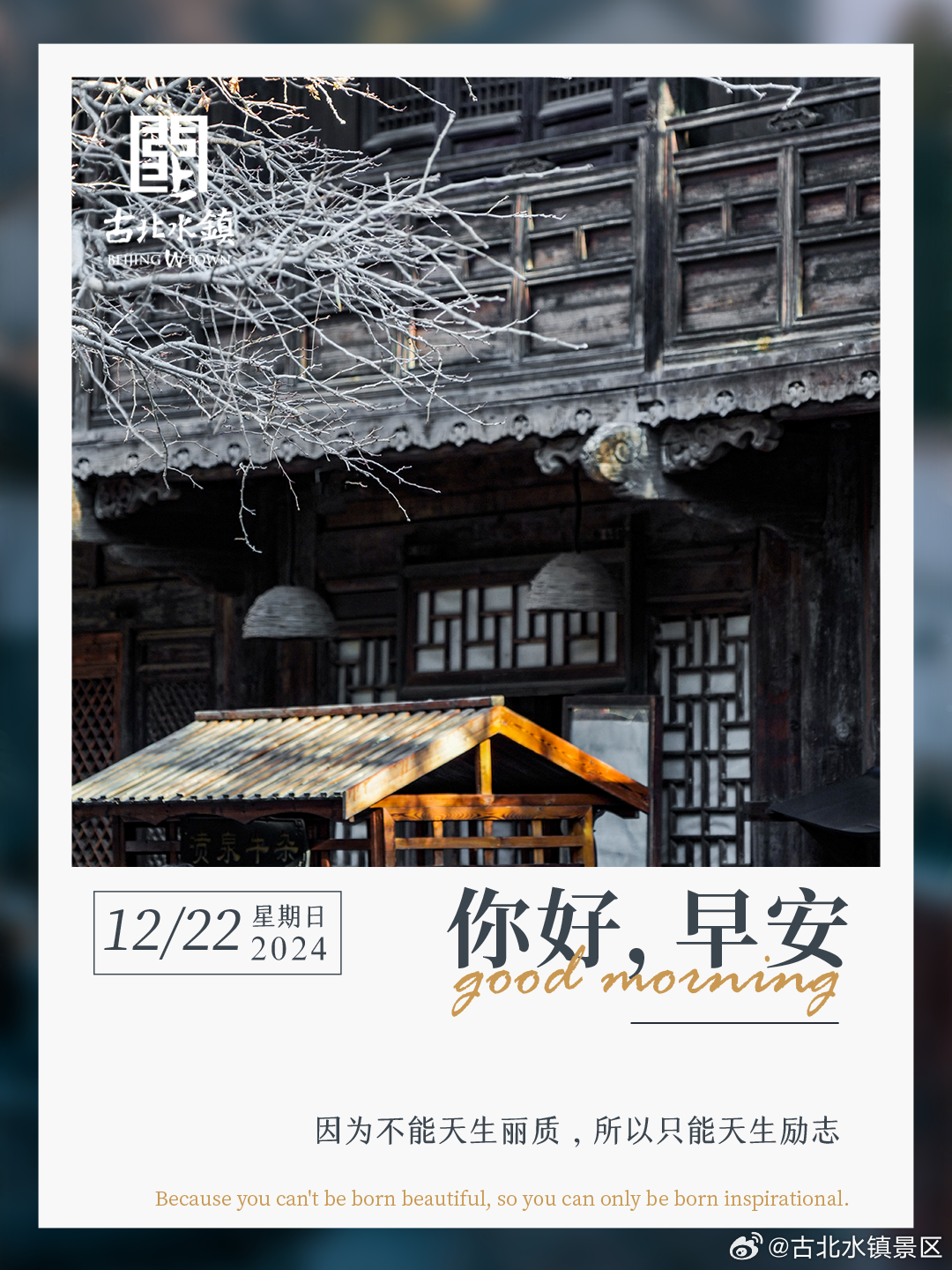 因为不能天生丽质，所以只能天生励志早安，宝子们~#很高兴在古北水镇认识你# #旅