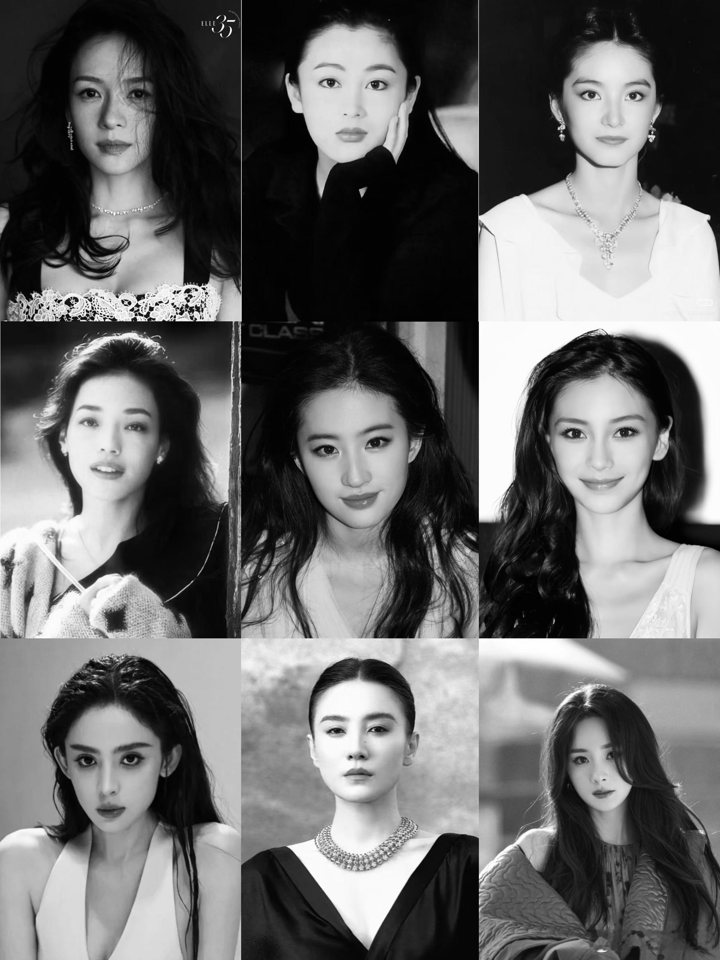 内娱女星最权威的 9 张脸，纯天然的脸越看越好看。 ​​​