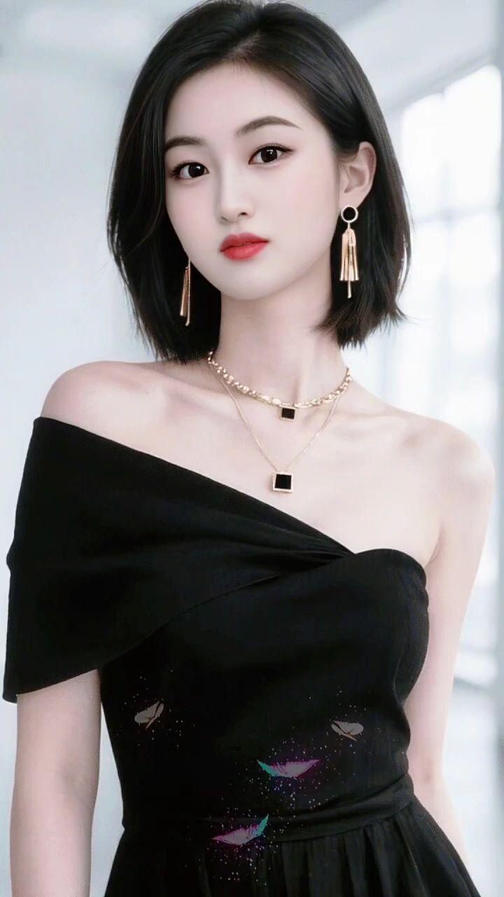 美出高级感 黑裙魅力 一字肩连衣裙 精致妆容 御姐
