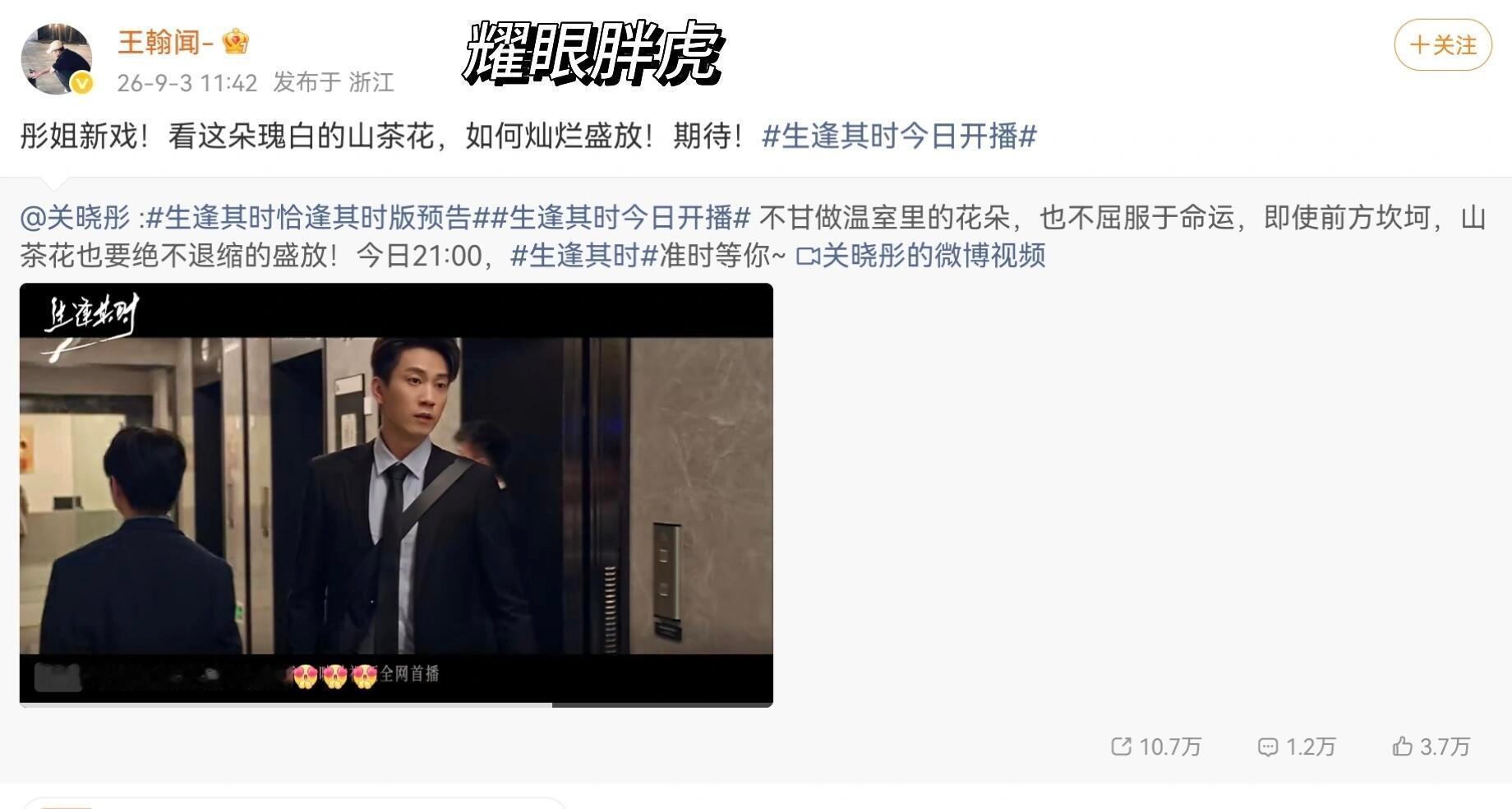 关晓彤[超话]关晓彤内娱人缘关晓彤合作过的剧宣传生逢其时 关晓彤内娱人缘：小巷人