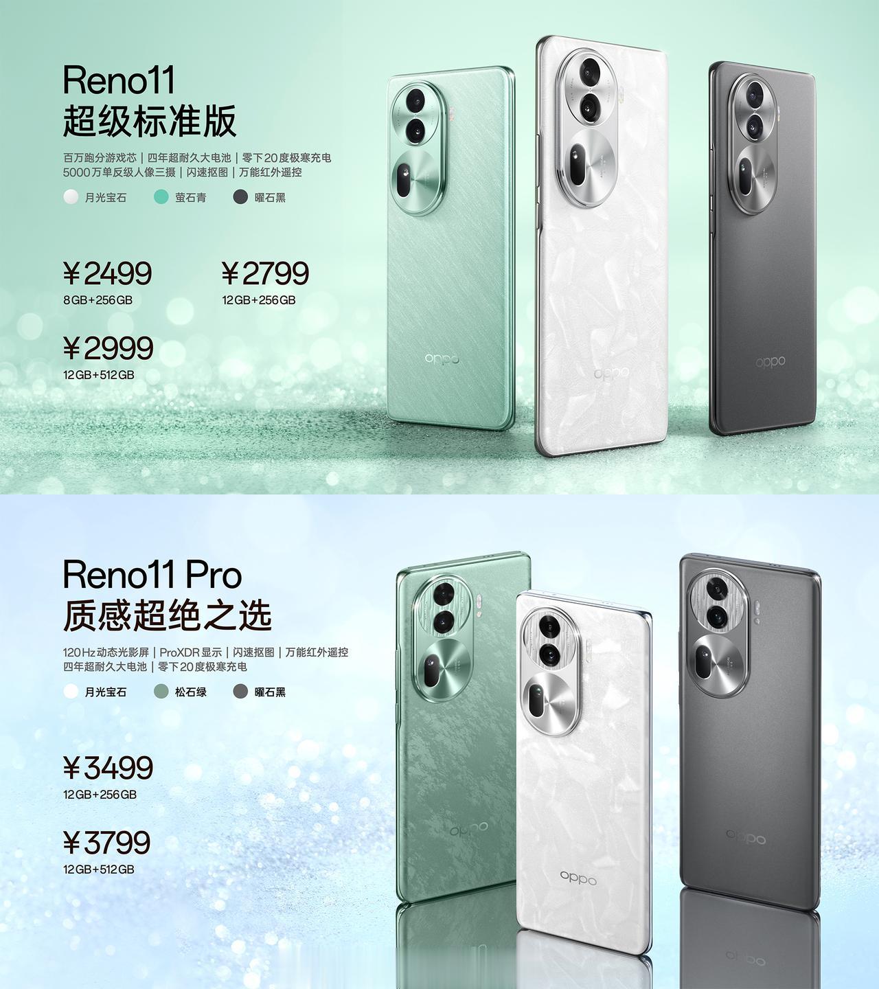 OPPO Reno11 系列正式发布，¥2499 起售，电池四年包换

Reno