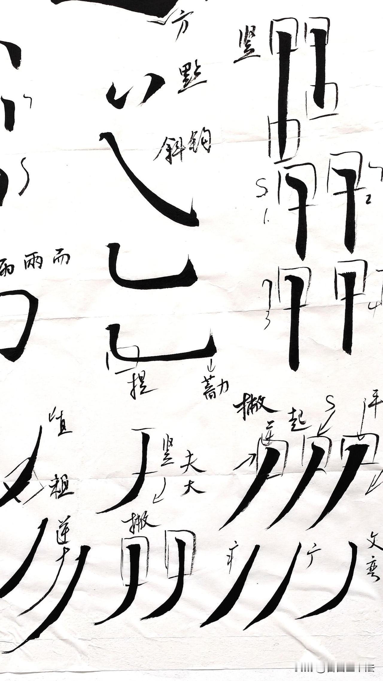很多人练字，上来直接临完整汉字，却忽略了最根本的笔法训练。
 
这份雁塔笔法训练