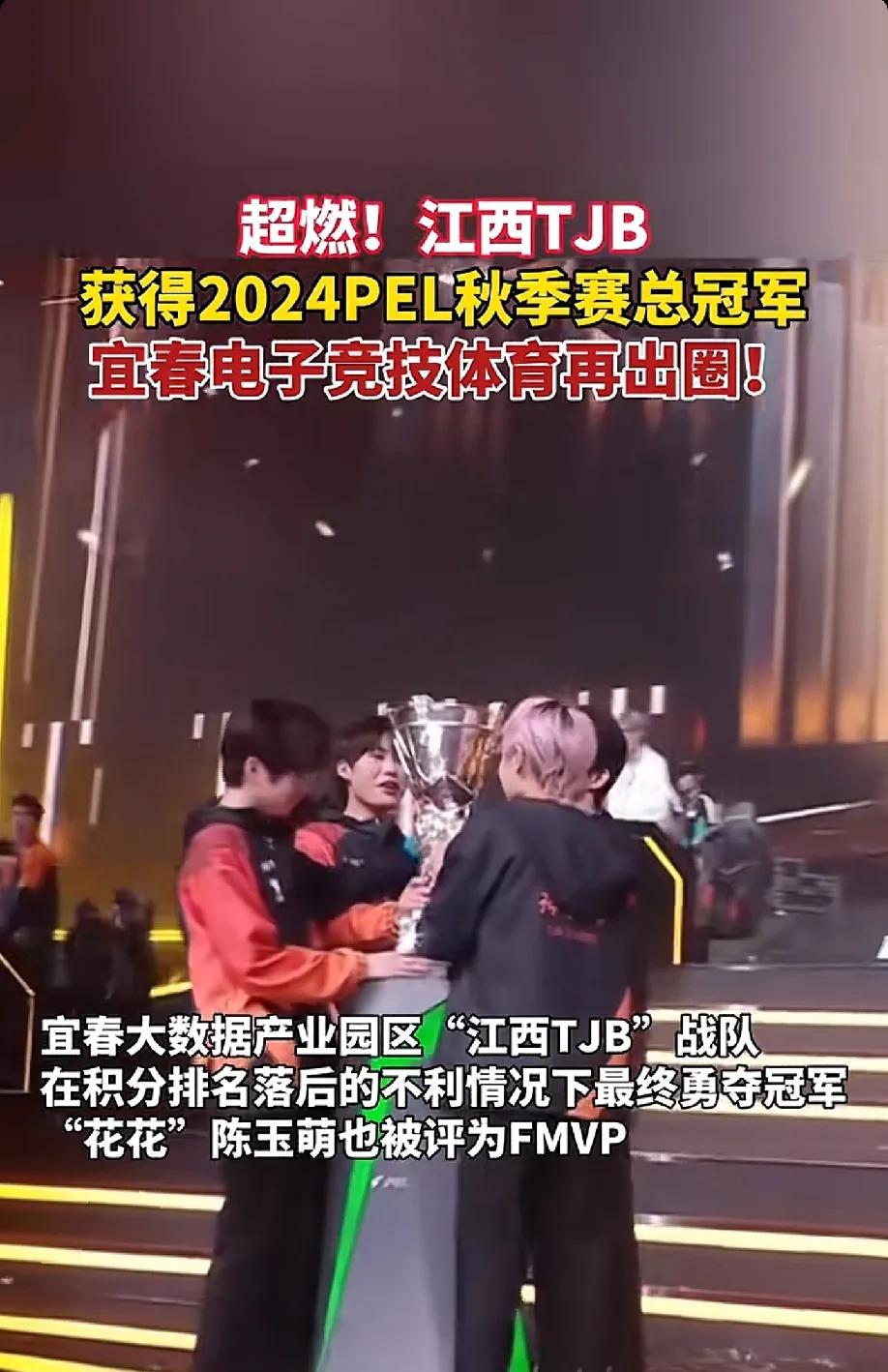 江西青年游戏是玩得6，恭喜获得总冠军。行行出状元，游戏也是一个很大的产业。