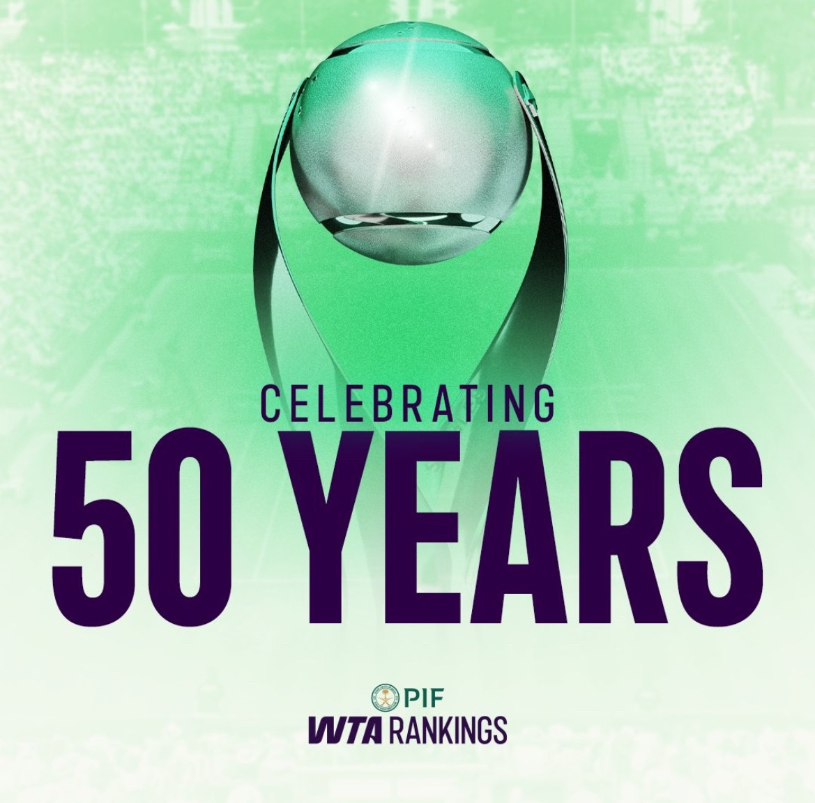 网球talking大会 PIF WTA 排名创立50周年🎉1975年的今天，首