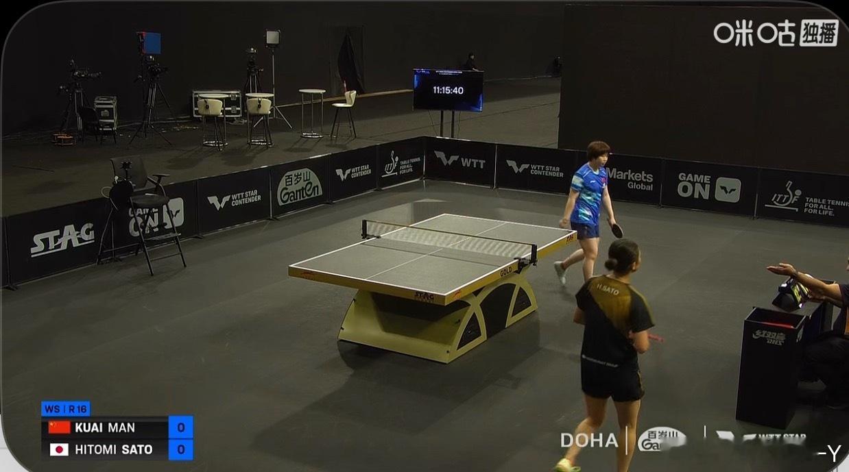 蒯曼0-1佐藤瞳（11-13）计分器也没有裁判也不吭声 