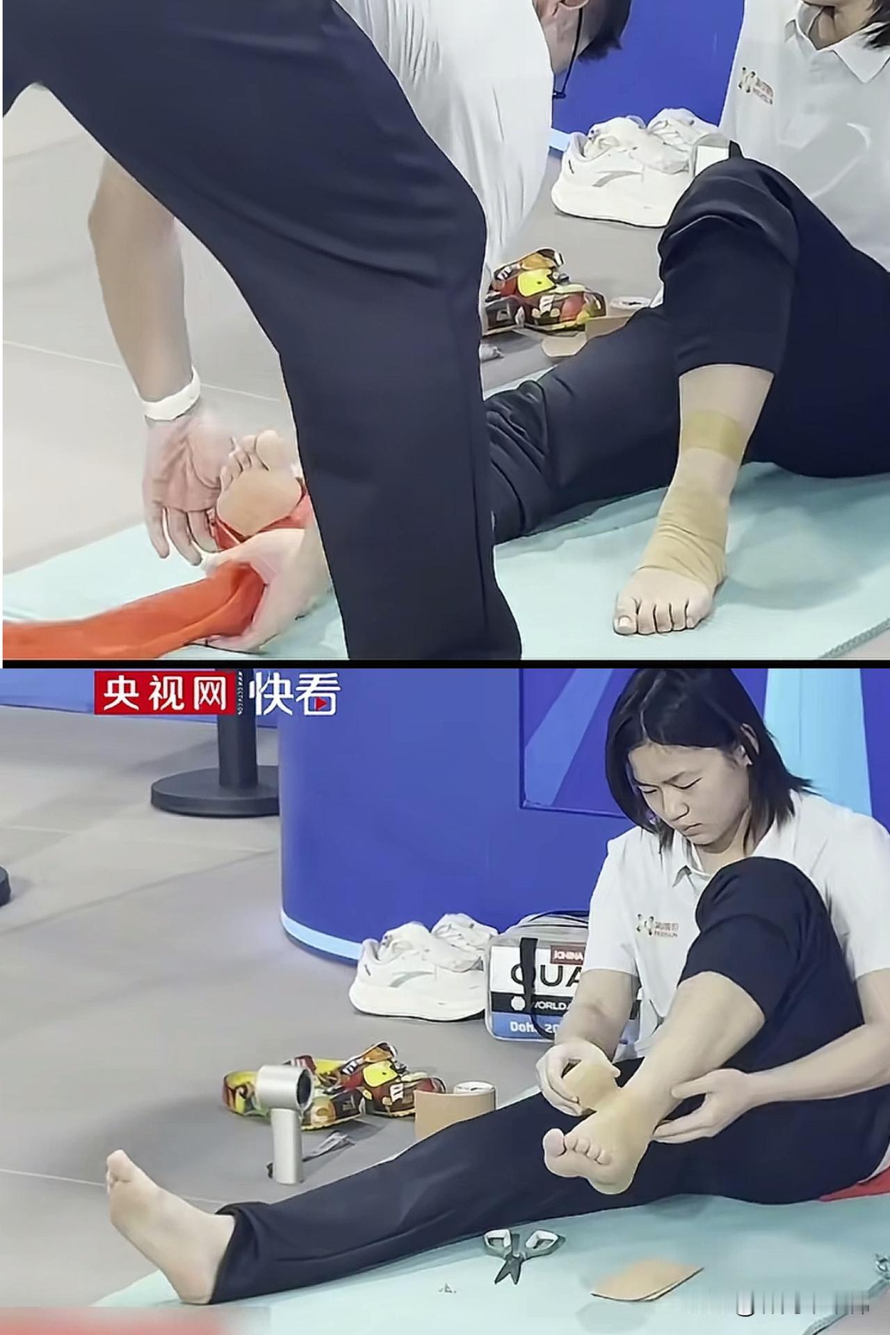 不是全红婵不想跳单人，也不是不想得冠军，实在是跳不了！

她和王伟莹，一个受伤，