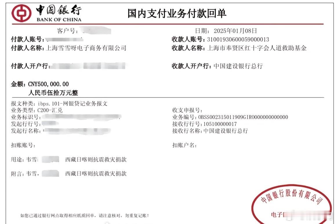 韦雪捐款驰援西藏  韦雪捐款50万驰援西藏 韦雪捐款50万驰援西藏，一起为西藏祈