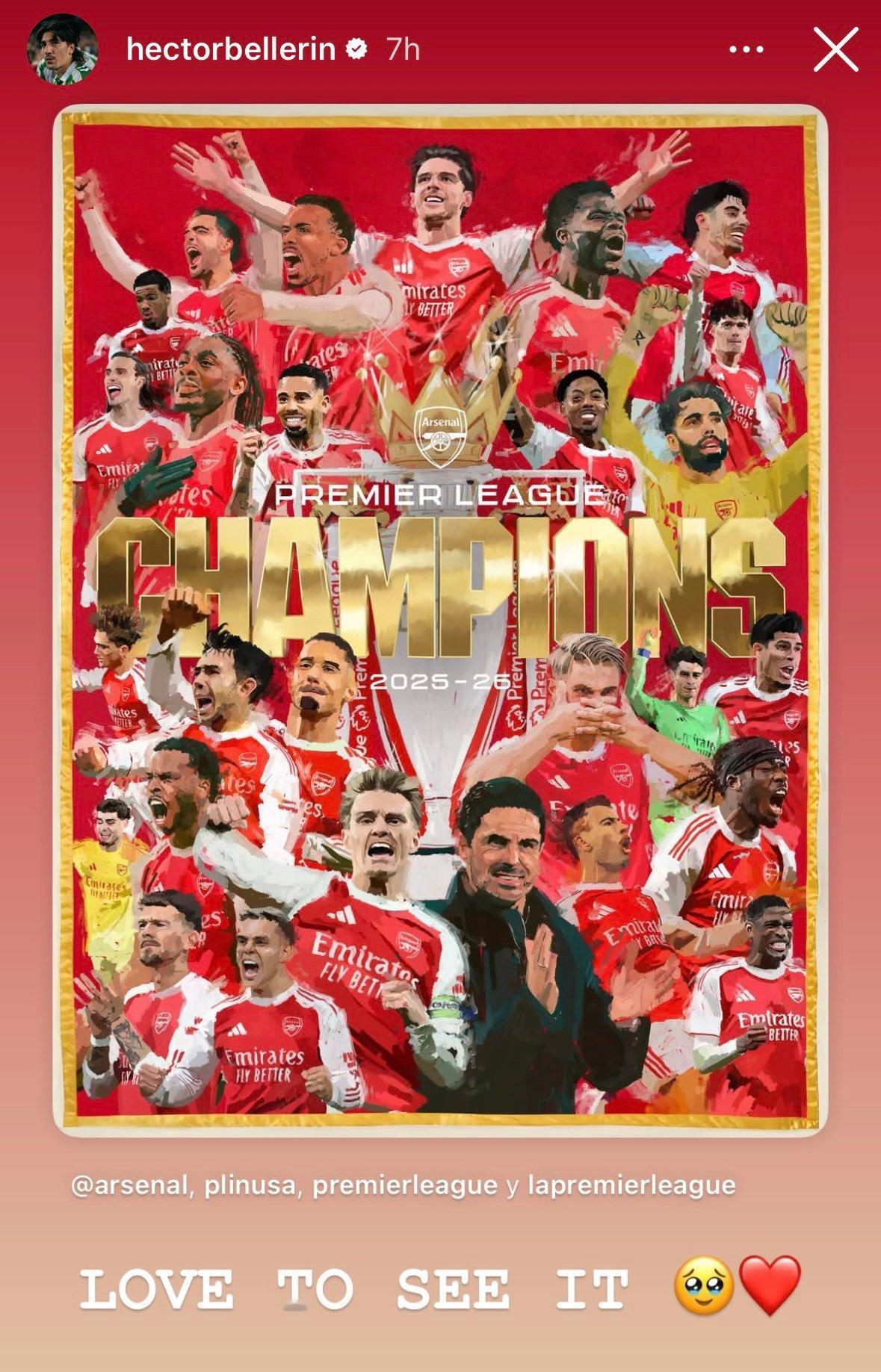 枪手旧将们纷纷送上祝贺 阿森纳时隔22年再夺英超 🏆亨利大帝：“从海布里的看台