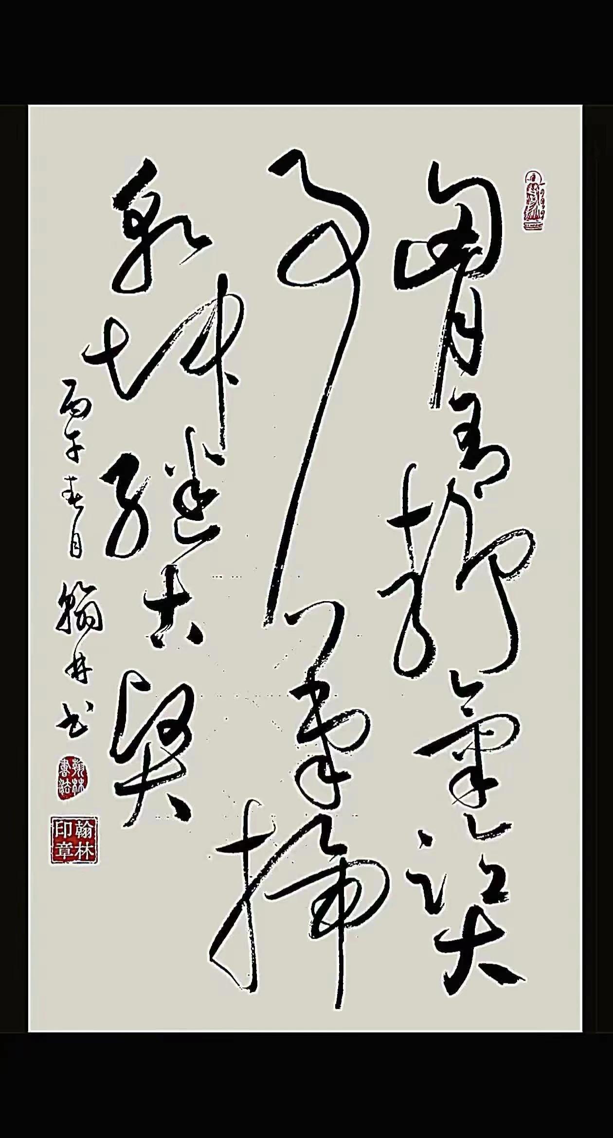 怀素之风，
潇洒飘逸。
胸有静气临大事，
笔扫乾坤继古贤。