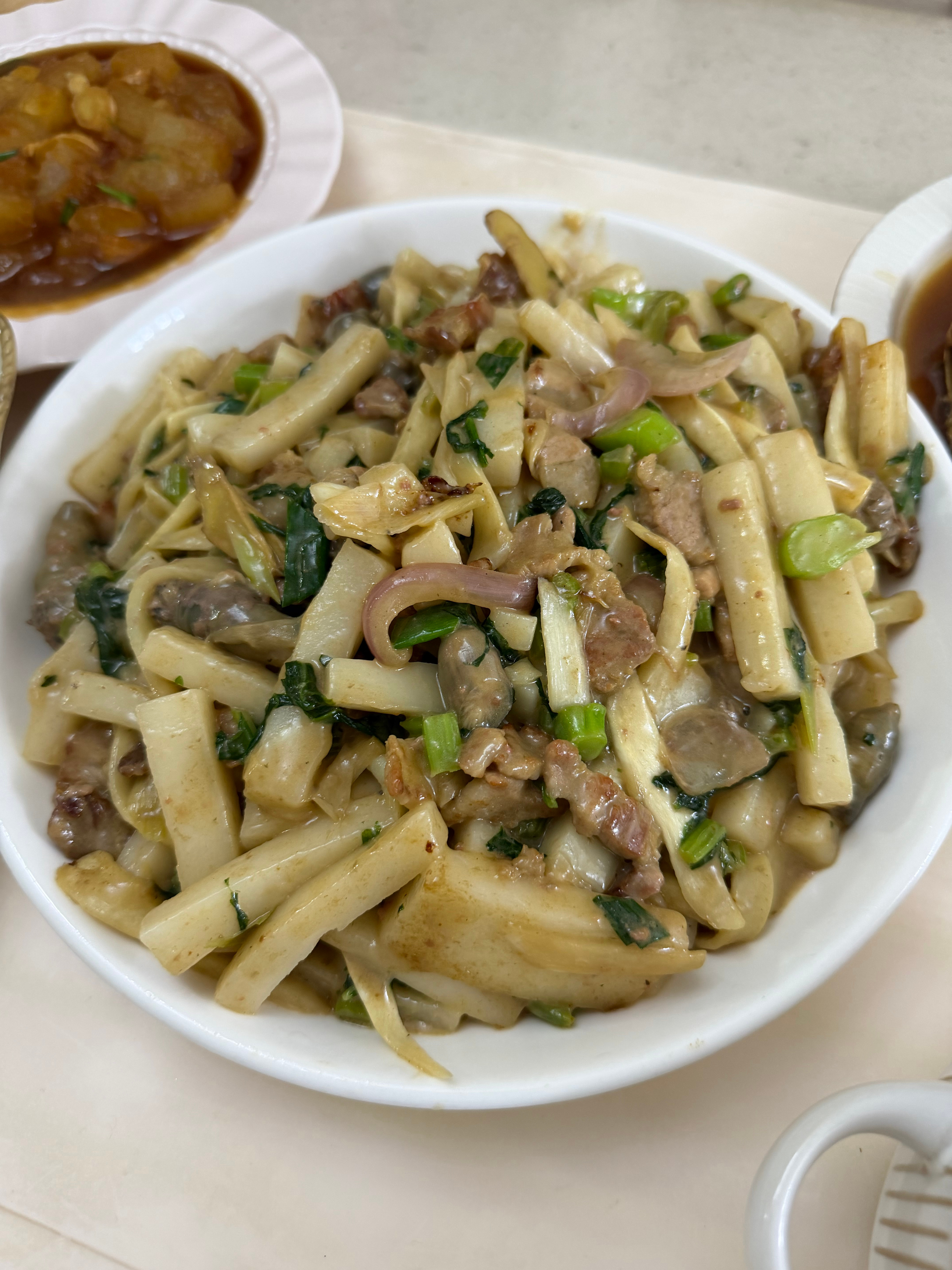 今晚吃，沙蒜炒年糕 
