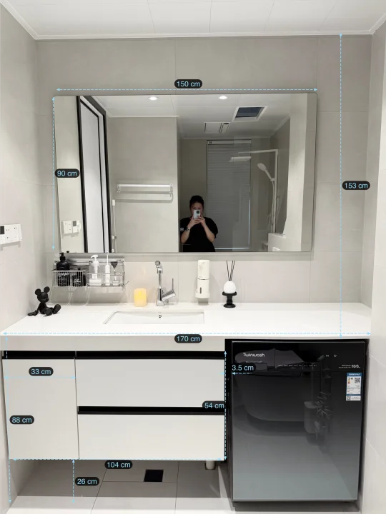 100w围观的干湿分离卫生间🛁｜快来抄作业❗️