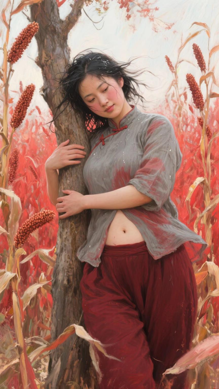 国风服饰 妆造 油画