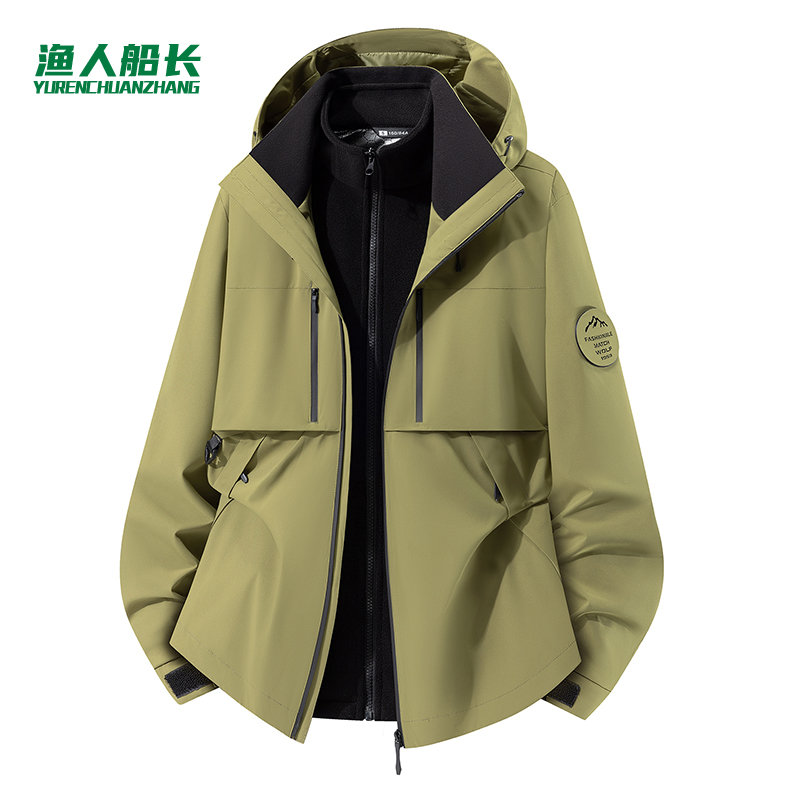 渔人船长时尚户外情侣款冲锋衣男女三合一防风保暖可拆卸两件套这个好物闭眼入  ​​