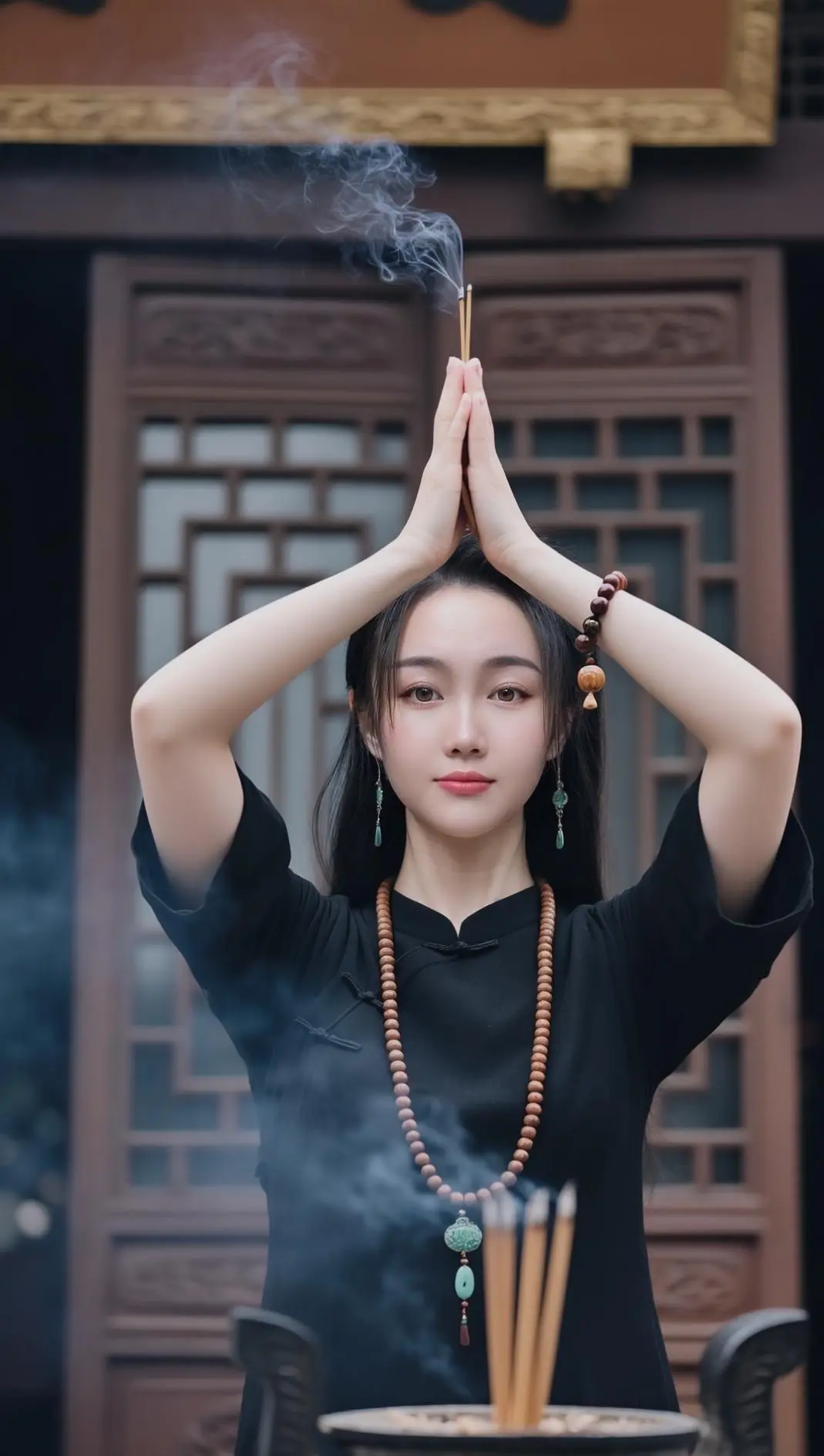 我点高香敬神明，愿佛求所能如愿