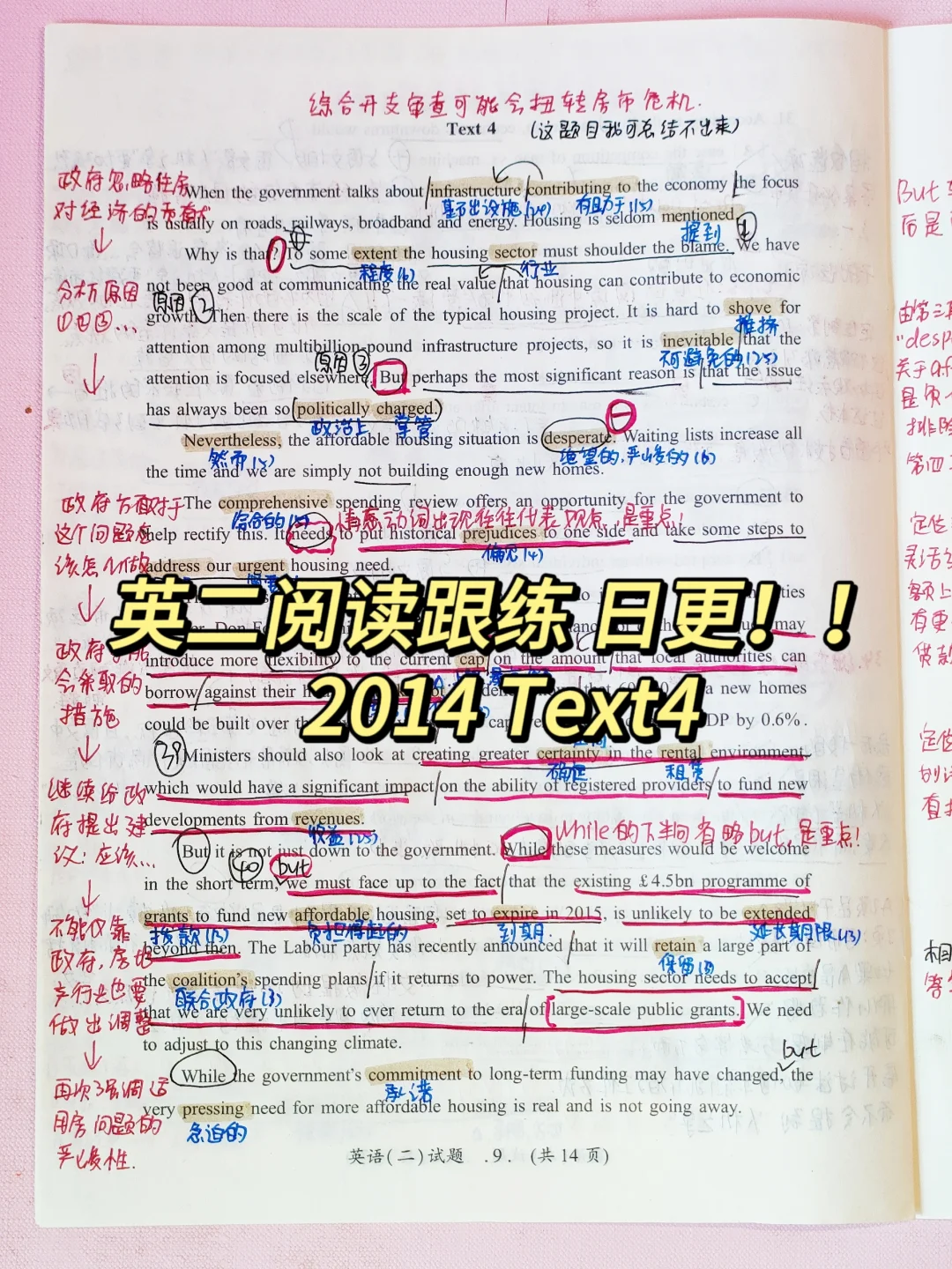 英语二88分丨阅读跟练 2014 Text4❗❗