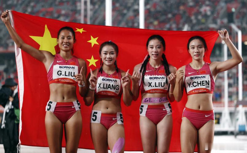 中国接力有陈妤颉在亚洲就是无敌 亚运4X100混接要想夺冠她必须上当亚运女子4X