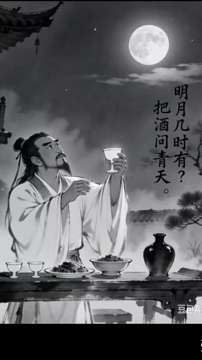 塞鸿秋·寄怀
把酒问青天色，
孤影月下谁识。
琼楼高处寒难胜，
不如人间舒意。