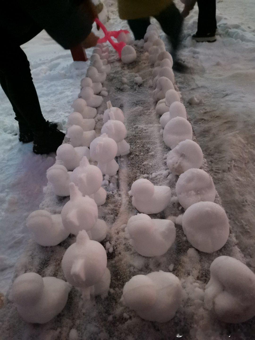 北方的冬天啊太有感觉了，玩雪一玩一个不吱声，就差晚上去雪里面睡觉了，好欢乐呀[心