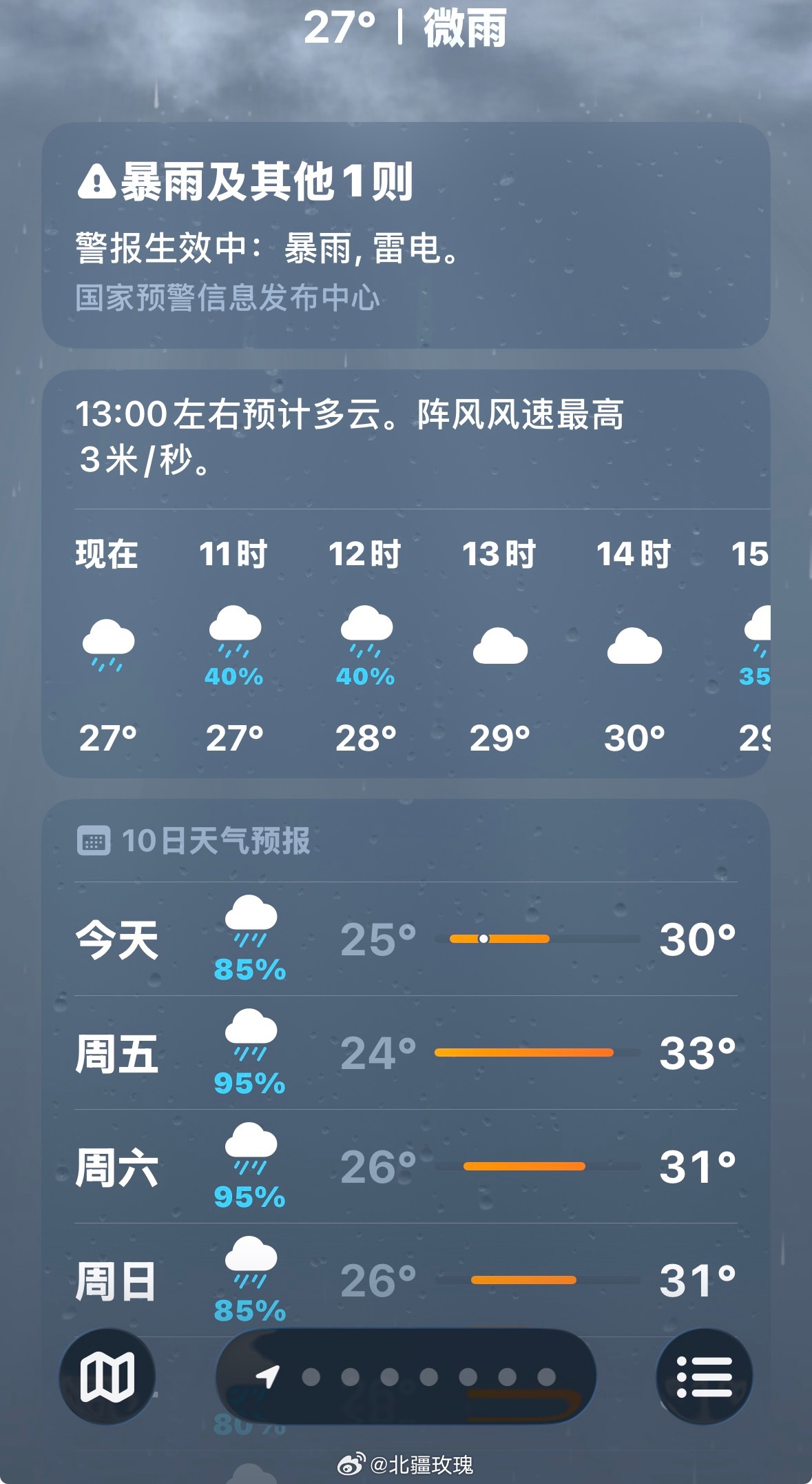 周四的天气也差差的...一直在下雨没停过