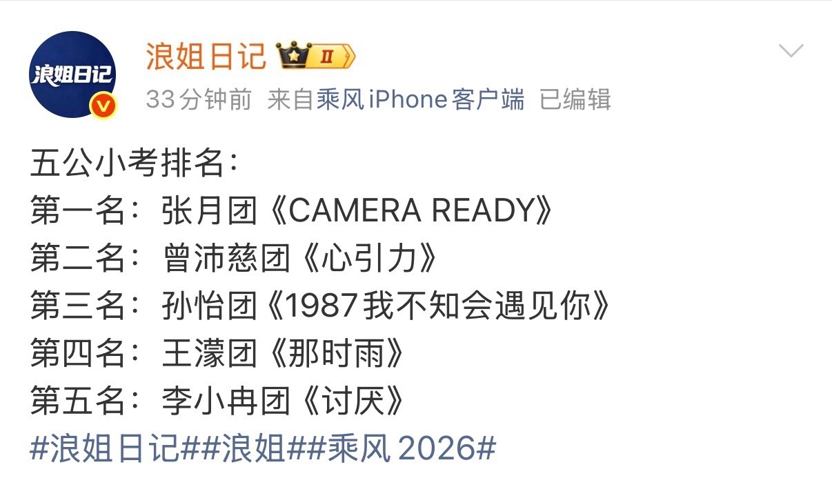冉濛倒数一二  这两位真的是被芒恨上了吧 公演估计要冉濛上台pk流量最大的打法 