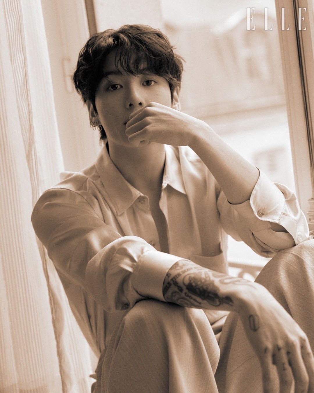 田柾国 x Chanel Beauty x ELLE Korea韩版ELLE一月