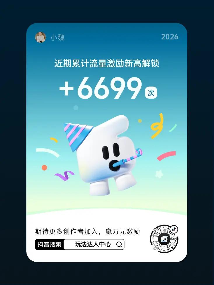 快来【玩法达人中心】参与任务即有机会获得现金激励，还有超多流量扶持。