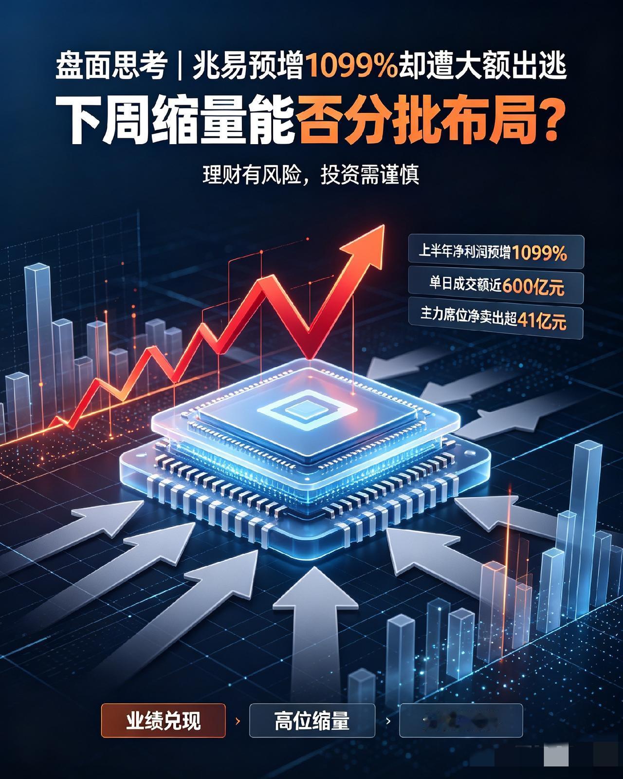 盘面思考｜国内存储芯片“一哥” 兆易创新业绩预增1099%却遭大额出逃，下周缩量