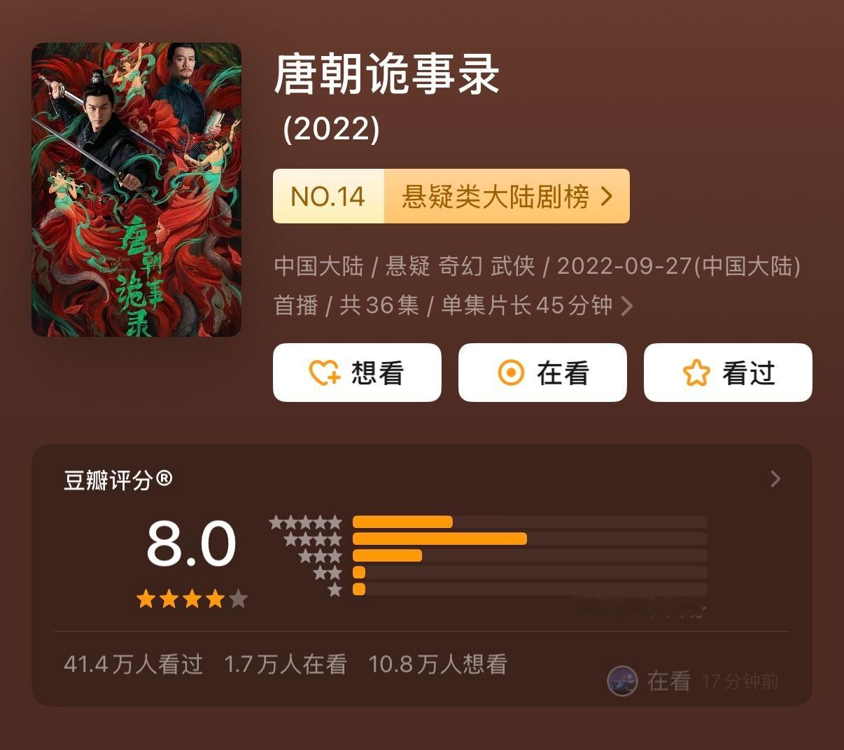 三部曲都是高开分，能够做到的剧不多了。但就是第三部的开分确实太快了，11月8号开