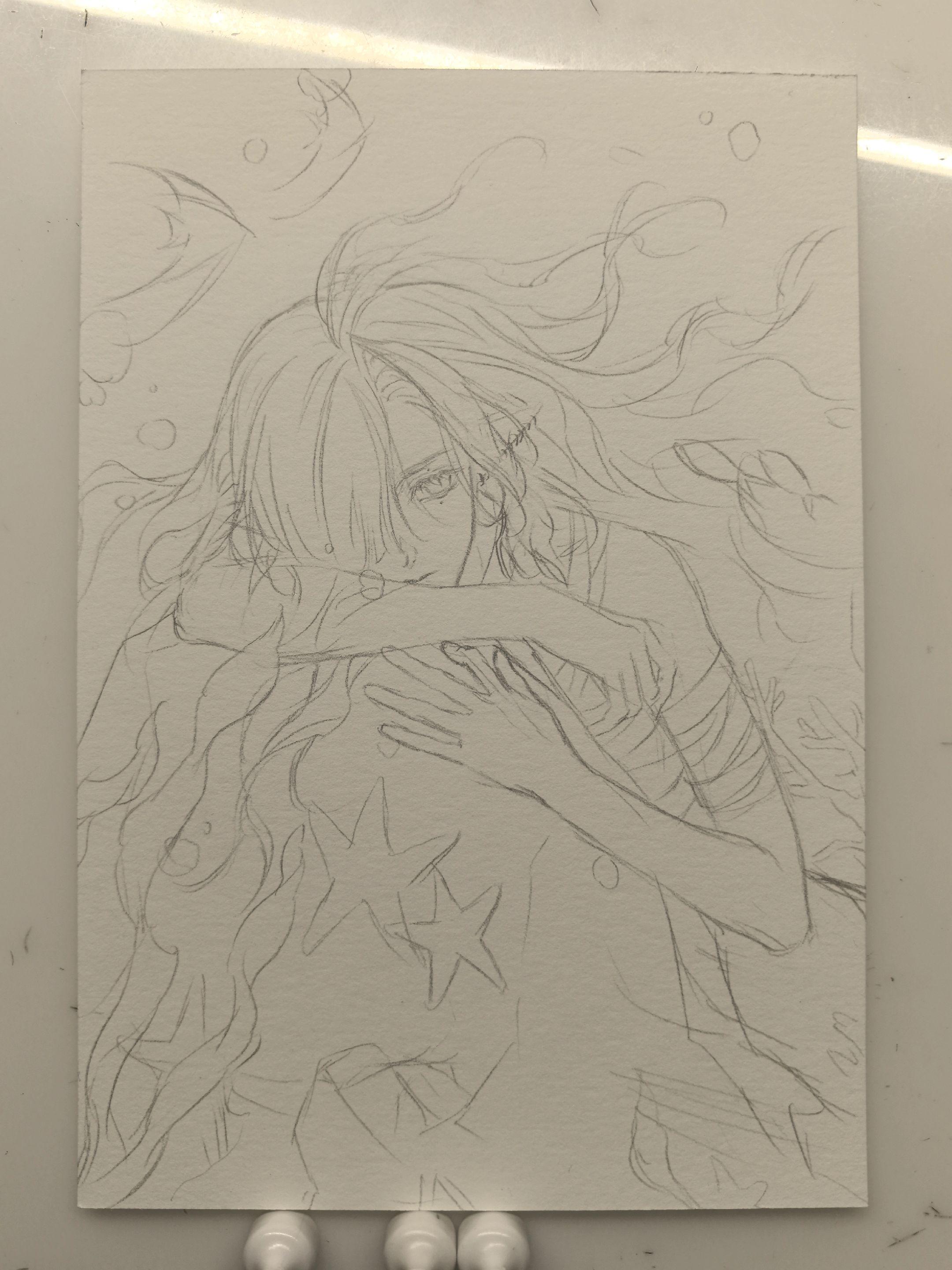 手绘过程 稿件展示