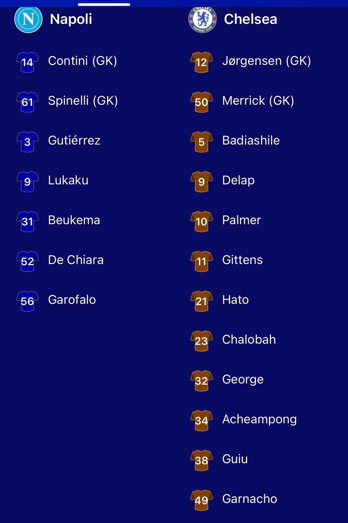 那波利替补席怎么没人了呀，我们可以借你斯特林凑个数